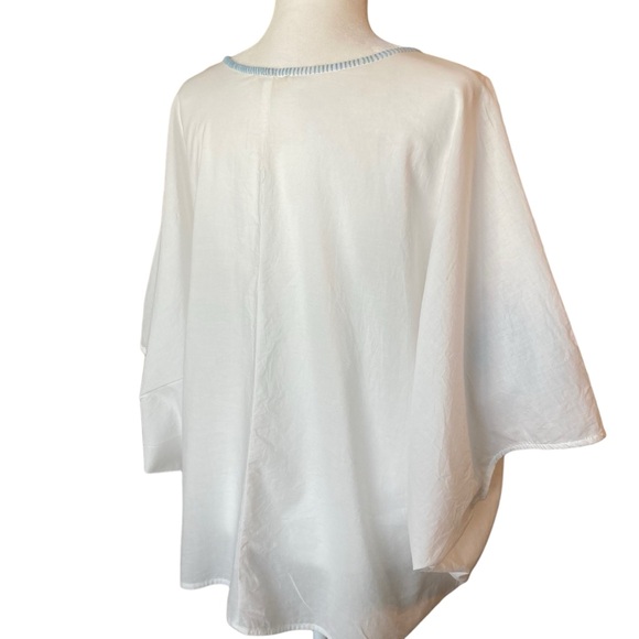 Cotton Bleu Women's embroidered top blouse tunic, Sz L - Picture 13 of 17